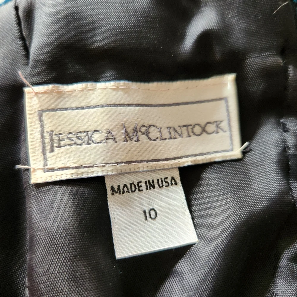 Jessica McClintock 90s Green Velvet Dress Size 10 Lace Cocktail Prom Gothic - Picture 10 of 11